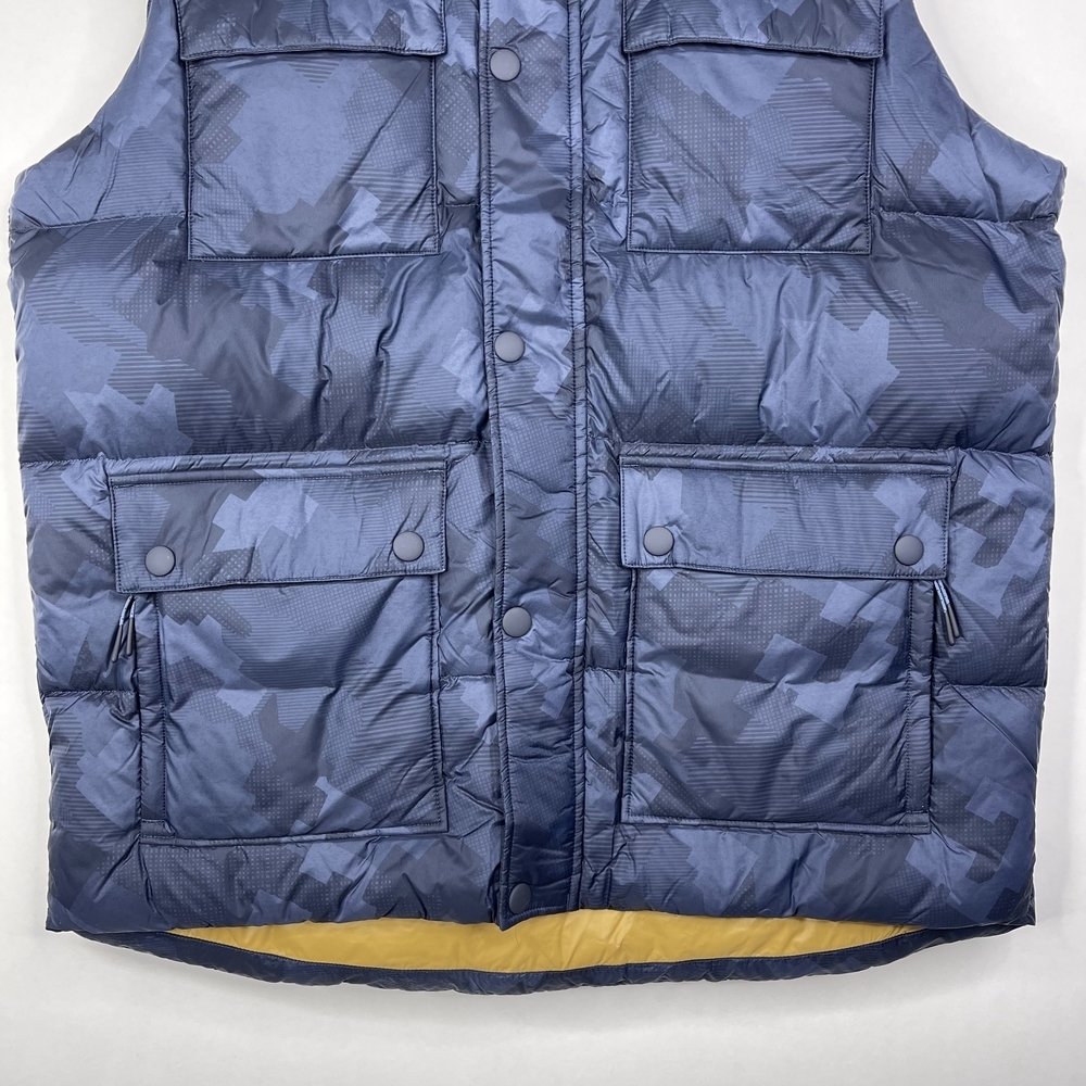 NWT prAna Red Slate Vest in Nautical Camo Large Navy Quilted Pockets #A1086 - Picture 5 of 16